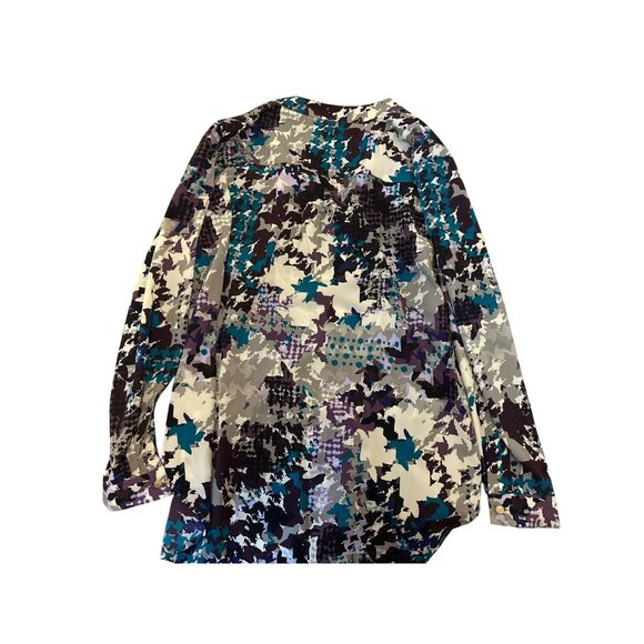 Investments Womens XL Abstract Print Button-Down Shirt Wearable Art Career - Picture 5 of 5